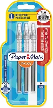 Een Paper Mate InkJoy vulling voor liquid-ink roller fijn, zwart, blister met 3 vullingen koop je bij ShopXPress