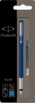 Een Parker Vector vulpen blauw, op blister koop je bij ShopXPress