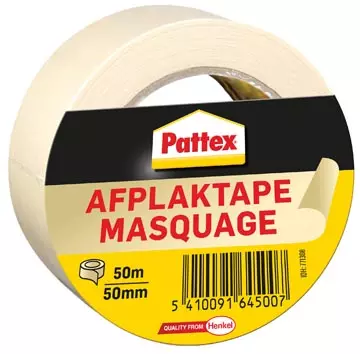 Een Pattex afplaktape, lengte 50 m, breedte 50 mm koop je bij ShopXPress