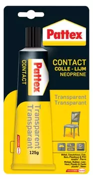 Een Pattex contactlijm Transparant, tube van 125 g, op blister koop je bij ShopXPress