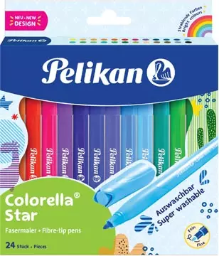 Een Pelikan Colorella Star viltstift, etui van 24 stuks koop je bij ShopXPress