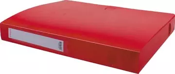 Een Pergamy elastobox, voor ft A4, uit PP van 700 micron, rug van 4 cm, rood koop je bij ShopXPress