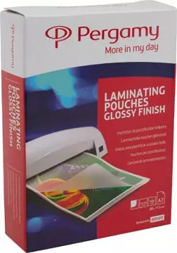 Een Pergamy lamineerhoes ft A7, 250 micron (2 x 125 micron), pak van 100 stuks koop je bij ShopXPress