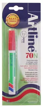 Een Permanent marker Artline 70N rood, op blister koop je bij ShopXPress