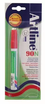 Een Permanent marker Artline 90N rood, op blister koop je bij ShopXPress