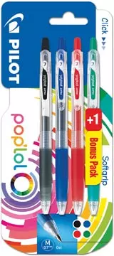 Een Pilot gelroller Pop'lol, blister van 3 + 1 gratis, in geassorteerde kleuren koop je bij ShopXPress