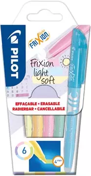 Een Pilot markeerstift Frixion Light Soft, blister van 6 stuks in geassorteerde kleuren koop je bij ShopXPress