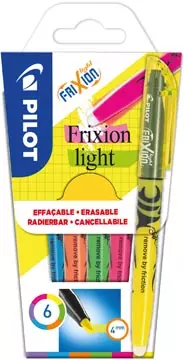 Een Pilot markeerstift Frixion Light, blister van 6 stuks in geassorteerde kleuren koop je bij ShopXPress