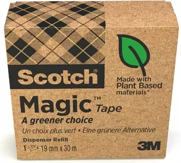 Een Plakband Magic Tape A greener choice ft 19 mm x 30 m, doos met 1 rolletje koop je bij ShopXPress