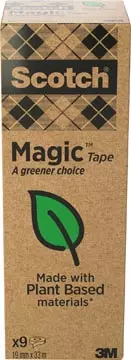 Een Plakband Magic Tape: A greener choice, ft 19 mm x 33 m, toren met 9 rollen koop je bij ShopXPress