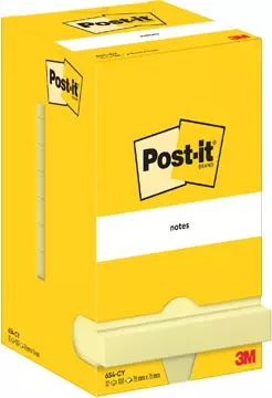 Een Post-It Notes, 100 vel, ft 76 x 76 mm, geel, pak van 12 blokken koop je bij ShopXPress