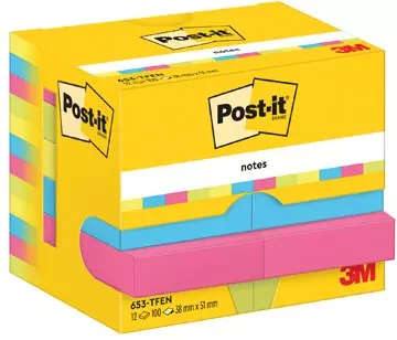 Een Post-It Notes Vitality, 100 vel, ft 38 x 51 mm, pak van 12 blokken koop je bij ShopXPress