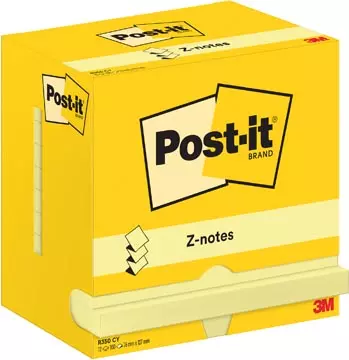 Een Post-It Z-Notes , 100 vel, ft 76 x 127 mm, geel, pak van 12 blokken koop je bij ShopXPress