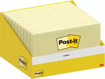 Een Post-it Notes, 100 vel, ft 76 x 127 mm, kanariegeel (canary yellow) koop je bij ShopXPress