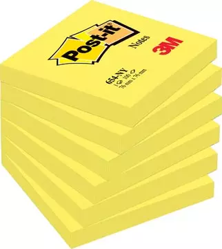 Een Post-it Notes, 100 vel, ft 76 x 76 mm, neongeel koop je bij ShopXPress