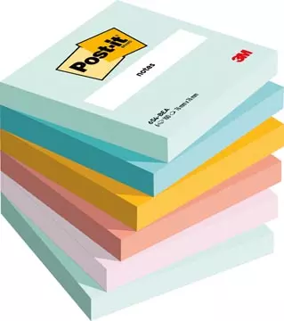 Een Post-it Notes, Beachside colour collection, ft 76 x 76 mm, 100 vel, pak van 6 blokken koop je bij ShopXPress