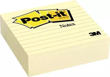 Een Post-it Notes, ft 101 x 101 mm, geel, gelijnd, blok van 300 vel koop je bij ShopXPress