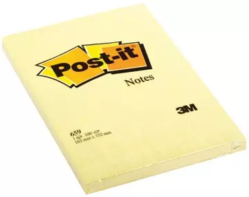 Een Post-it Notes, ft 102 x 152 mm, geel, blok van 100 vel koop je bij ShopXPress