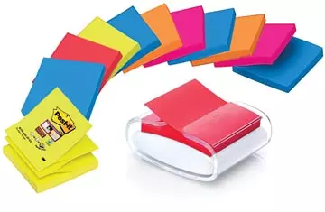 Een Post-it Super Sticky Z-notes dispenser Pro Color wit, voor ft 76 x 76 mm, inclusief 12 blokken van 90 vel koop je bij ShopXPress