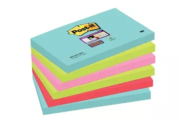 Een Post-it Super Sticky notes Cosmic, 90 vel, ft 76 x 127 mm, pak van 6 blokken koop je bij ShopXPress