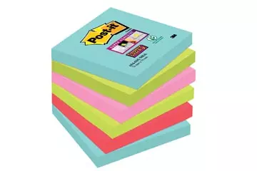 Een Post-it Super Sticky notes Cosmic, 90 vel, ft 76 x 76 mm, pak van 6 blokken koop je bij ShopXPress