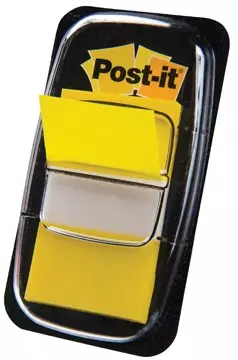 Een Post-it index standaard, ft 24,4 x 43,2 mm, houder met 50 tabs, geel koop je bij ShopXPress