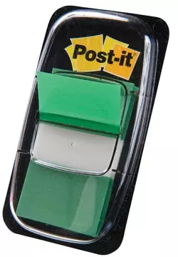 Een Post-it index standaard, ft 24,4 x 43,2 mm, houder met 50 tabs, groen koop je bij ShopXPress