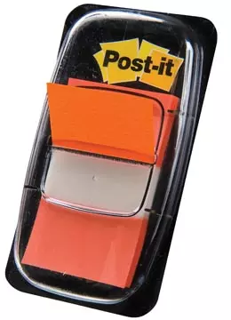 Een Post-it index standaard, ft 24,4 x 43,2 mm, houder met 50 tabs, oranje koop je bij ShopXPress