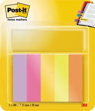 Een Post-it notes markers Energetic, ft 15 x 50 mm, blister met 5 blokjes van 50 tabs koop je bij ShopXPress