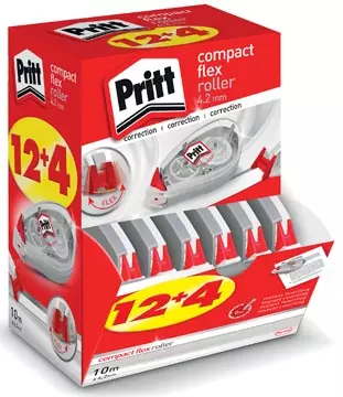 Een Pritt correctieroller Compact Flex 4,2 mm x 10 m, doos 12 + 4 gratis koop je bij ShopXPress