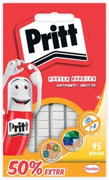 Een Pritt kneedlijm poster Buddies met 50% gratis, blister van 95 stuks koop je bij ShopXPress