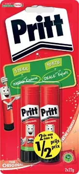 Een Pritt plakstift blister van 2 stuks van 22 g, 2de aan halve prijs koop je bij ShopXPress