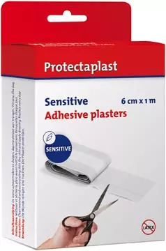 Een Protectaplast Sensitive pleister, ft 6 cm x 1 m, op rol koop je bij ShopXPress