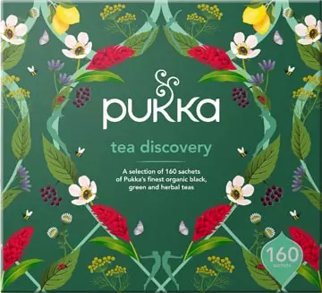 Een Pukka thee bio, Discovery Box, geassorteerde smaken, doos van 160 stuks koop je bij ShopXPress