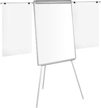 Een Q-CONNECT flipchart, magnetisch, met 2 uitschuifbare papierhouders, grijs koop je bij ShopXPress