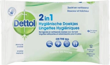 Een Dettol reinigingsdoekjes 2-in-1, pak van 12 stuks koop je bij ShopXPress