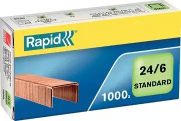 Een Rapid Nietjes 24/6, koper, doos van 1.000 nietjes koop je bij ShopXPress