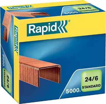 Een Rapid Nietjes 24/6, koper, doos van 5.000 nietjes koop je bij ShopXPress