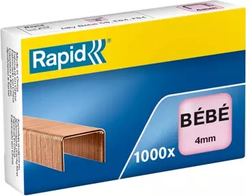 Een Rapid nietjes Bébé, verkoperd, doos van 1000 nietjes koop je bij ShopXPress