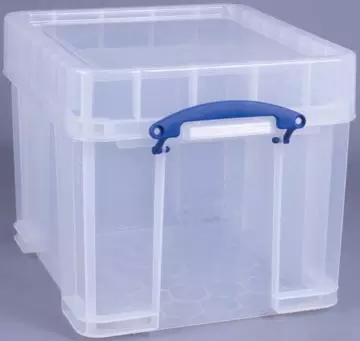 Een Really Useful Box 35 liter XL, transparant, per stuk verpakt in karton koop je bij ShopXPress