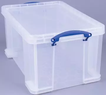 Een Really Useful Box 48 liter, transparant, per stuk verpakt in karton koop je bij ShopXPress