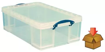 Een Really Useful Box 50l, transparant, per stuk verpakt in karton koop je bij ShopXPress