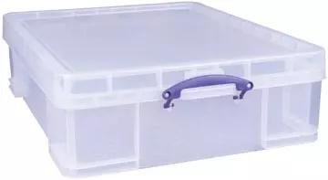 Een Really Useful Box 70 liter, transparant, per stuk verpakt in karton koop je bij ShopXPress