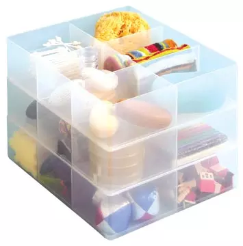 Een Really Useful Box, office divider met 6 vakjes, transparant koop je bij ShopXPress