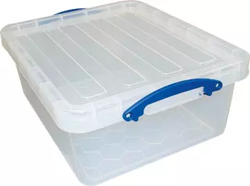 Een Really Useful Box opbergdoos 23,5 l, nestbaar, transparant koop je bij ShopXPress