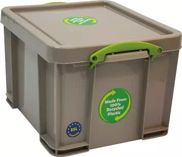 Een Really Useful Box opbergdoos 35 liter, gerecycleerd, grijs koop je bij ShopXPress