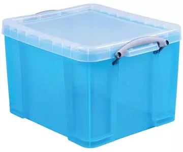 Een Really Useful Box opbergdoos 35 liter, transparant helblauw koop je bij ShopXPress