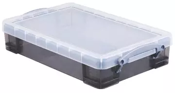 Een Really Useful Box opbergdoos 4 liter, transparant gerookt koop je bij ShopXPress