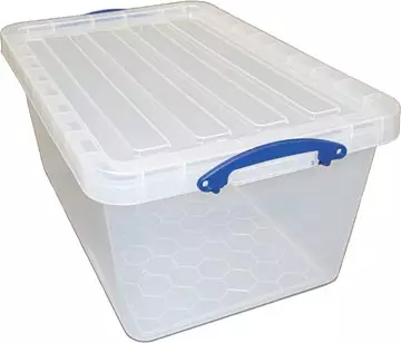 Een Really Useful Box opbergdoos 61 l, nestbaar, transparant koop je bij ShopXPress