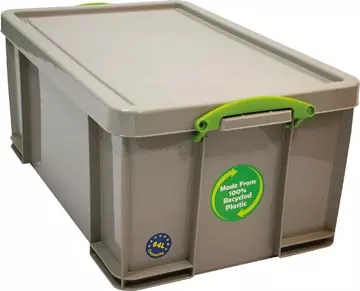 Een Really Useful Box opbergdoos 64 liter, gerecycleerd, grijs koop je bij ShopXPress